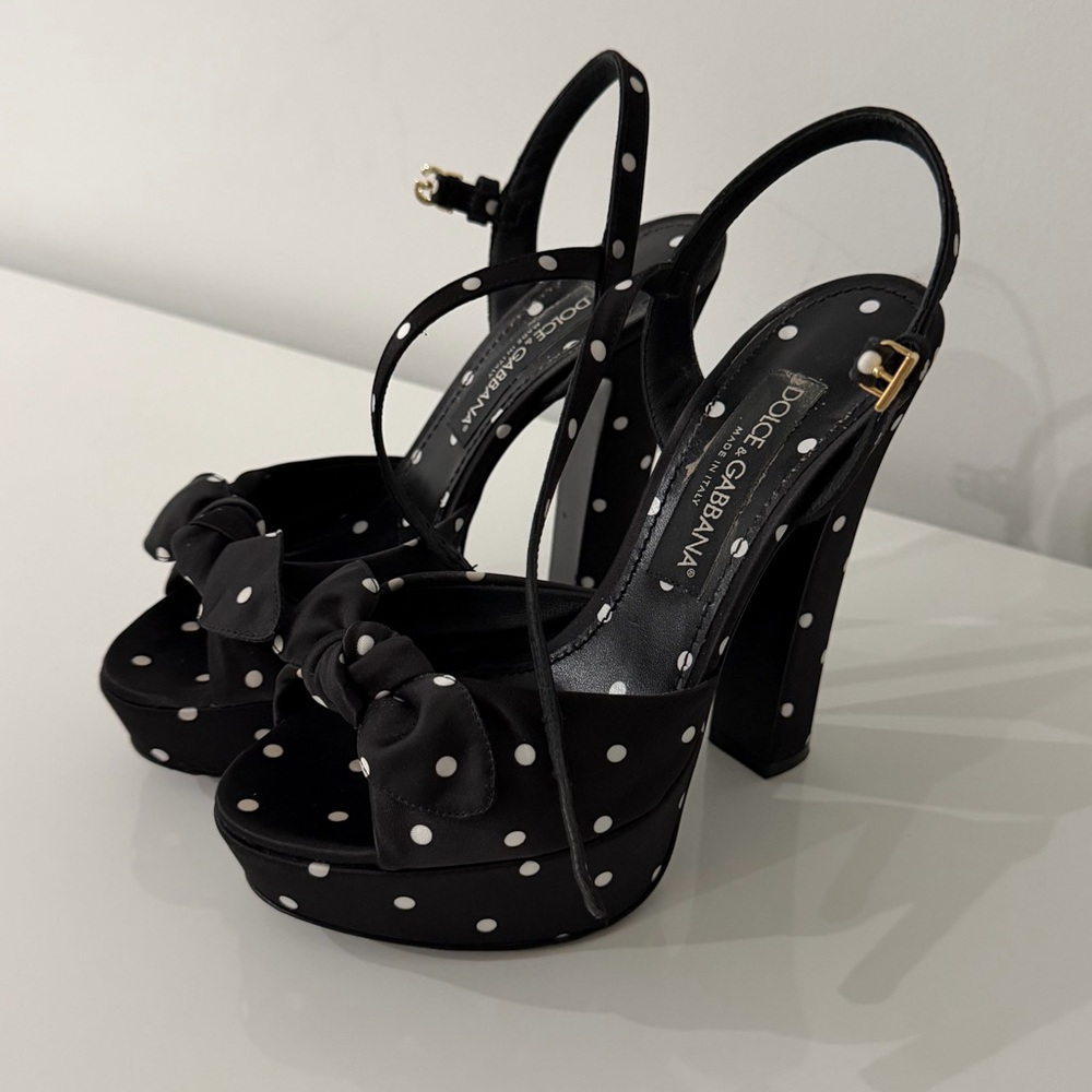 Dolce & Gabbana Black and White Heels - Picture 2 of 7
